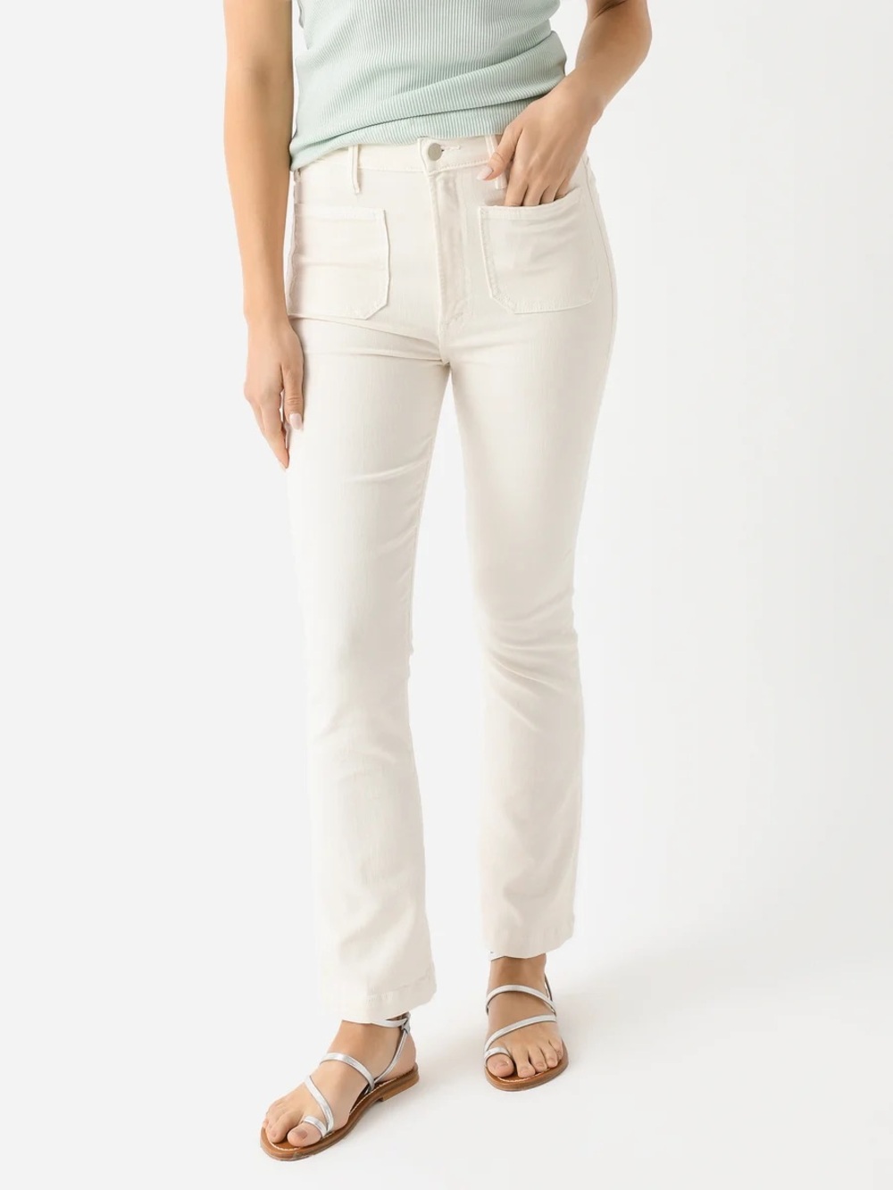 NWT Mother Petites The Hustler Patch pocket flood jeans size 23